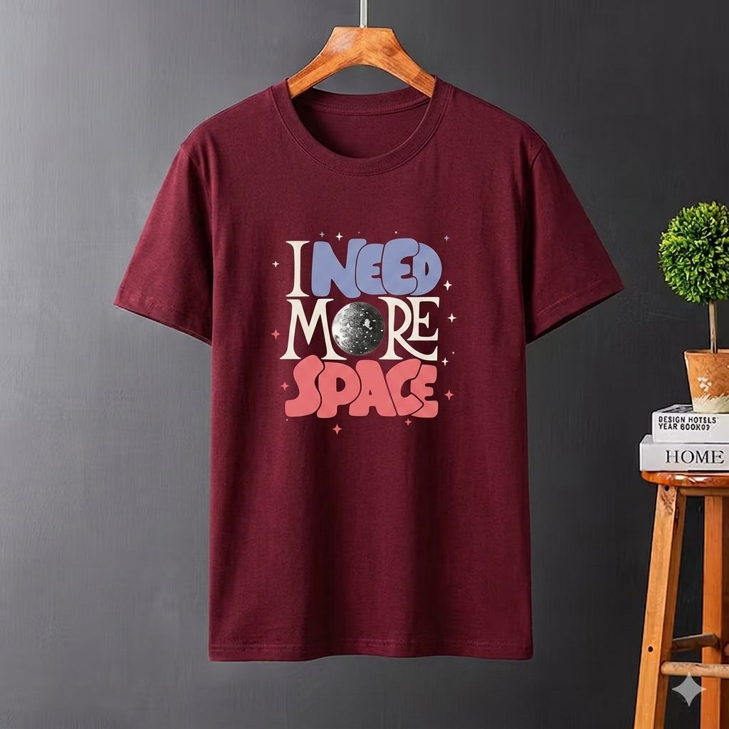 Burgundy Printed T-Shirt (NE12)