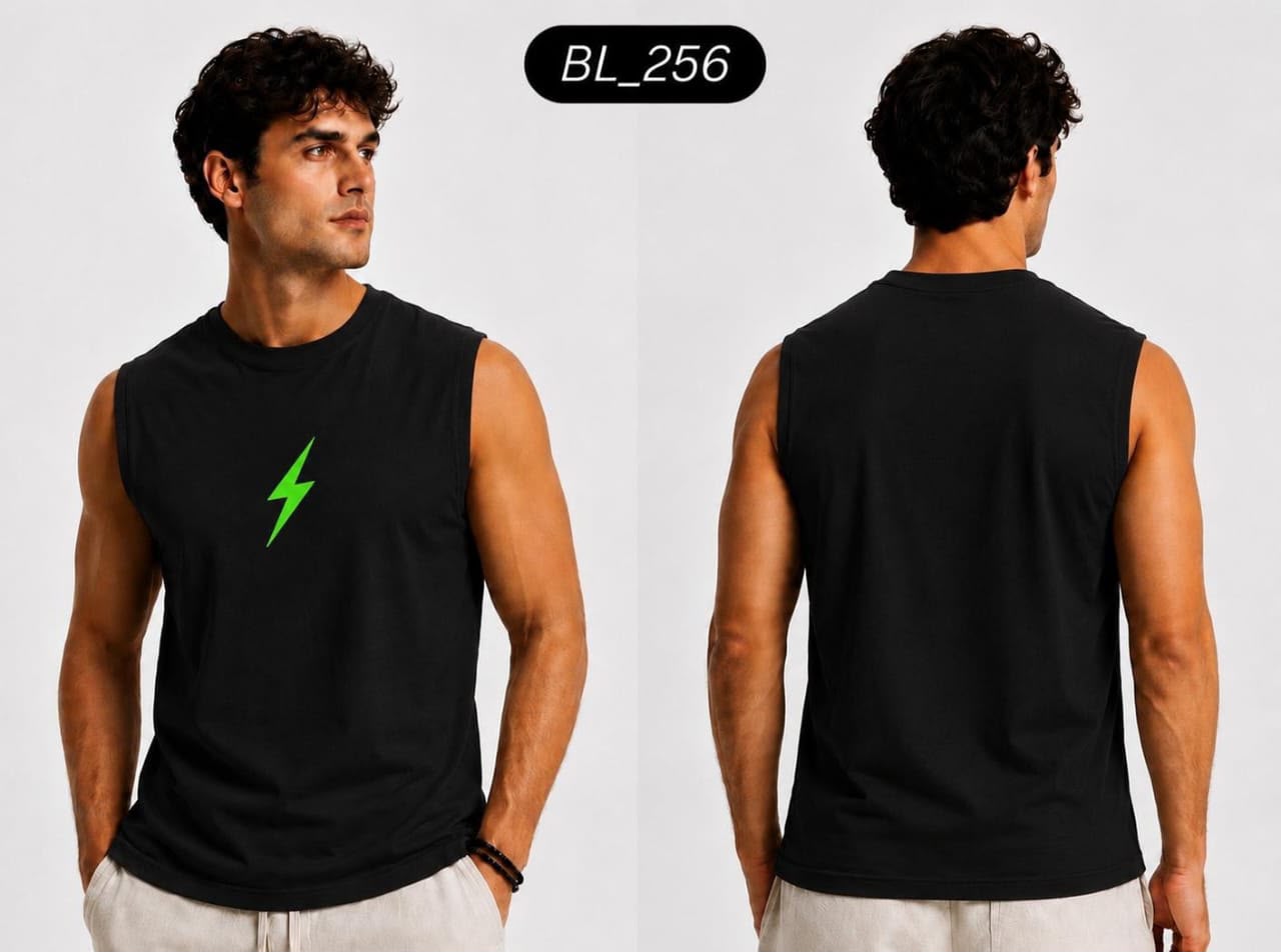 تيشيرت كات رجالي مطبوع – Black-256