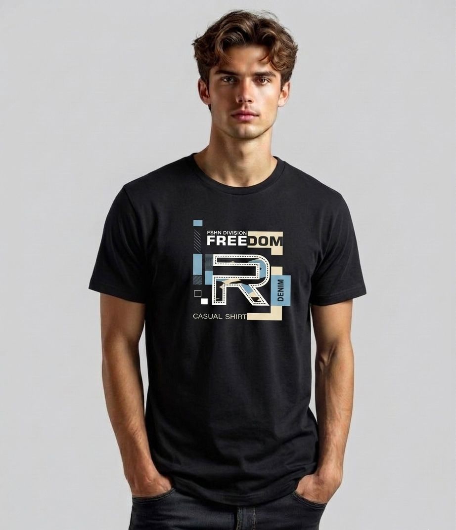 Black Printed T-Shirt (BL2)