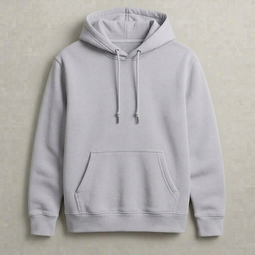 سويتشيرت إسفنجي سادة | Light Silver