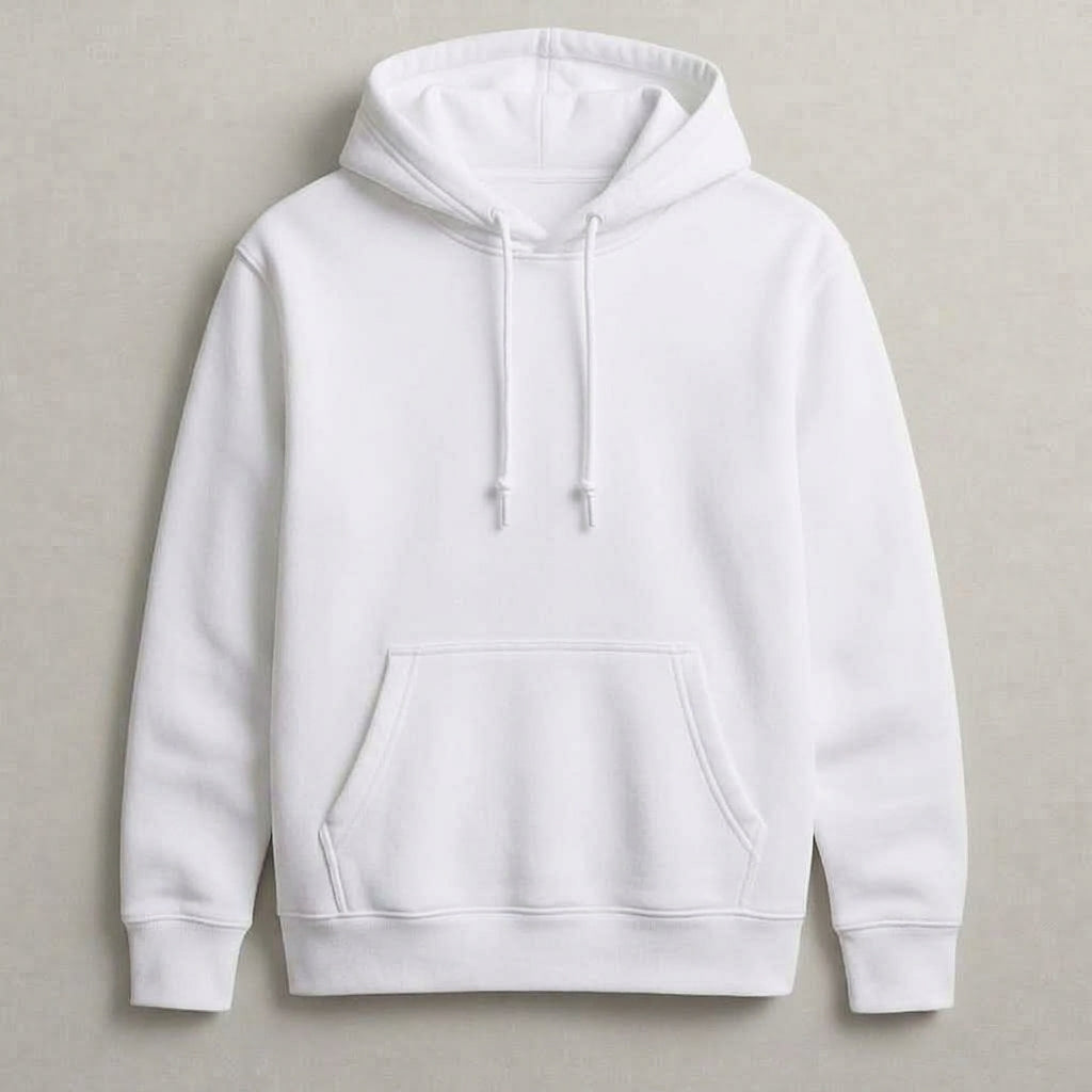 سويتشيرت إسفنجي سادة | White