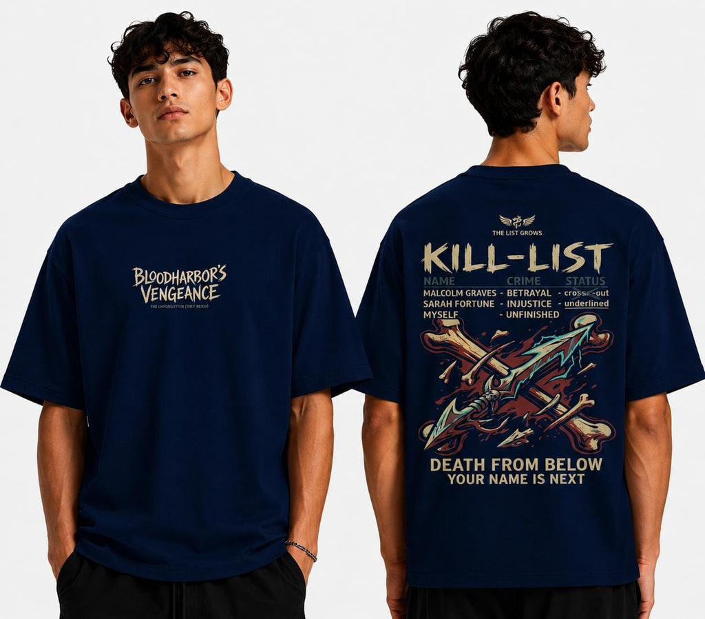KH-211 | تيشيرت بوليفار أوفر سايز - كحلي